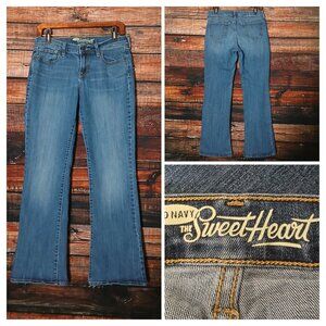 Old Navy Jeans Size 6 Short The Sweetheart Boot Cut Mid Rise Blue Denim Stretch